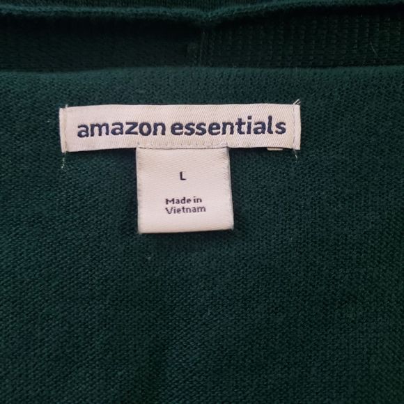 C1300a Amazon Basics Ladies Open Green Cardigan - Picture 6 of 7